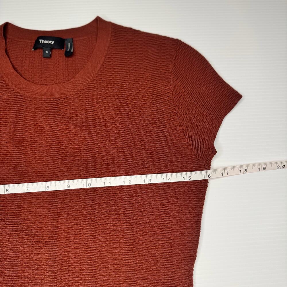 Theory Branteen Mini Sheath Dress Brown Rust Women’s Small Naturecore Neutral - Picture 14 of 14